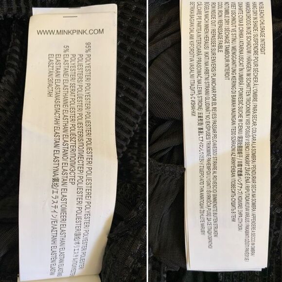 MinkPink Chaima‎ Ruched Mini Dress in Black Size S - Picture 10 of 12